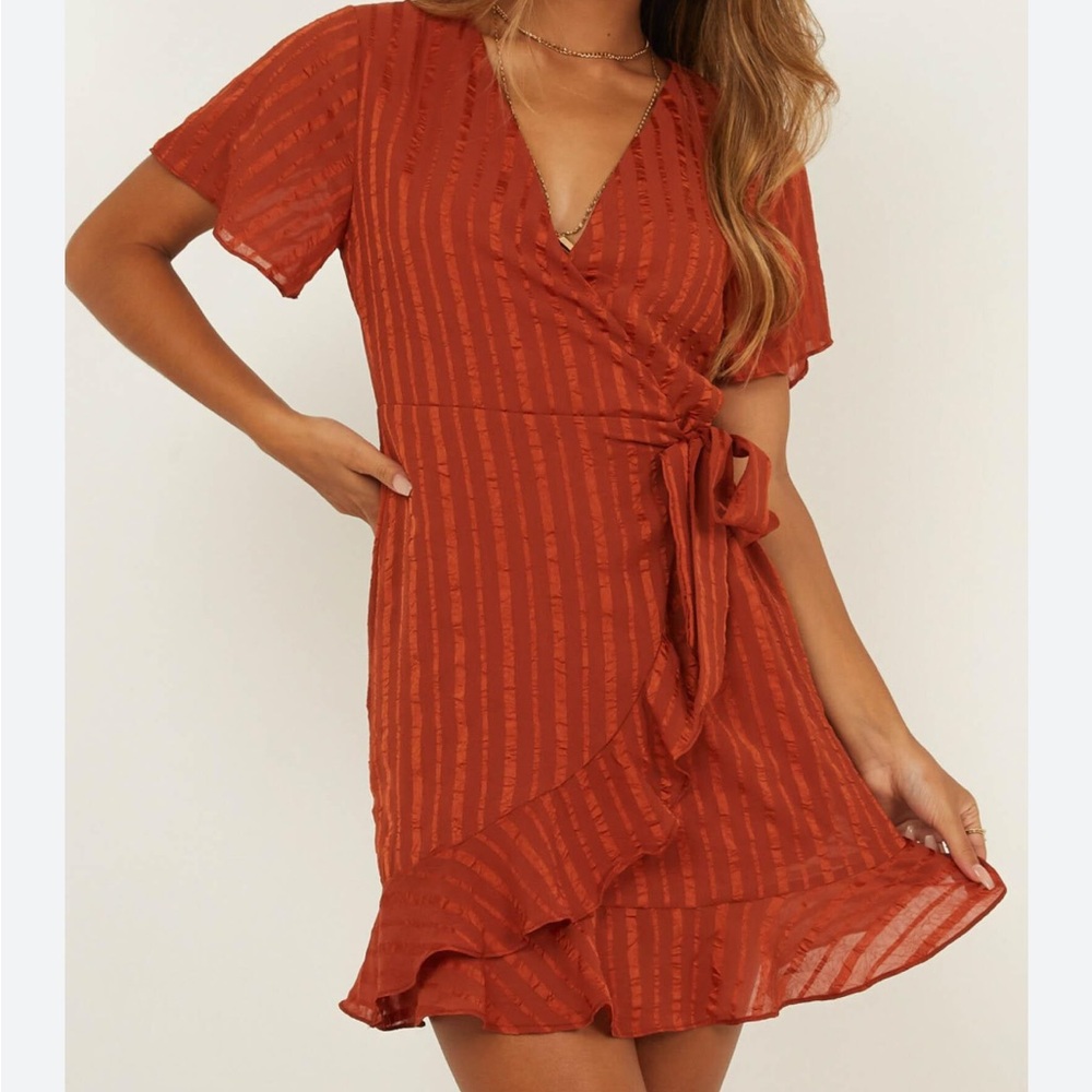 Showpo Chic Alternative Dress in Rust